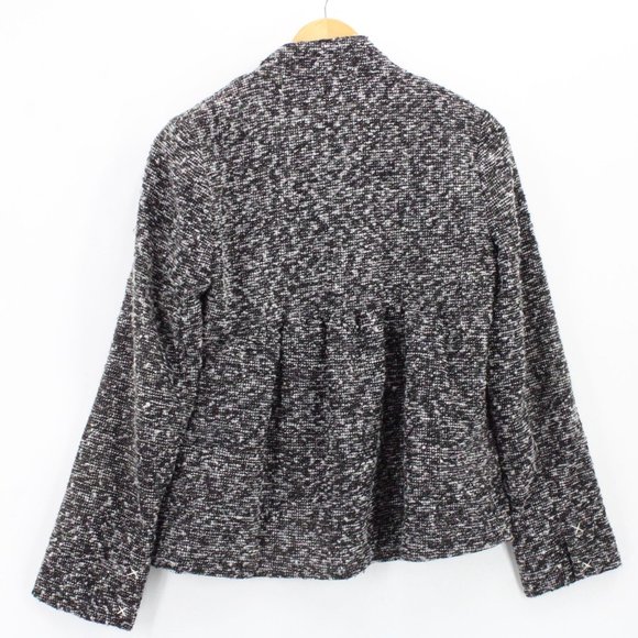 Walter Blazer Jacket Womens Gray Button Front Knit Long Sleeve Lined Size 4 NWT - Picture 7 of 9